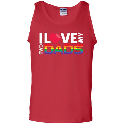 I Love My Two Dads Lgbt Shirt Red