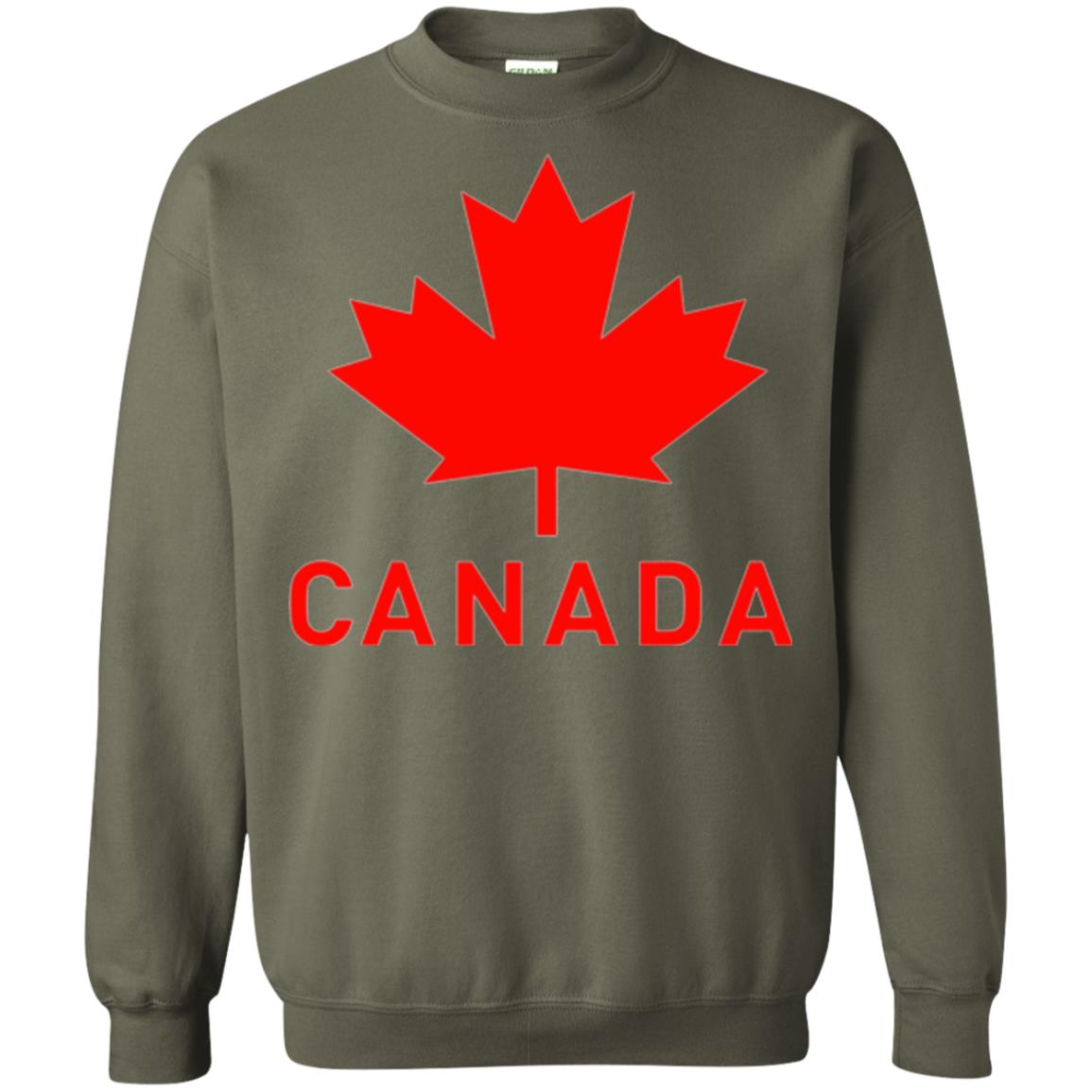 Canada Flag T-shirt Vintage Canada Flag Eh Team Military Green