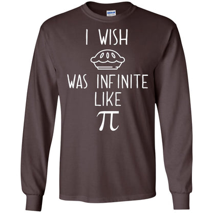 Funny Pi Day Shirt I Wish Pie Was Infinite Like Pi Dark Chocolate