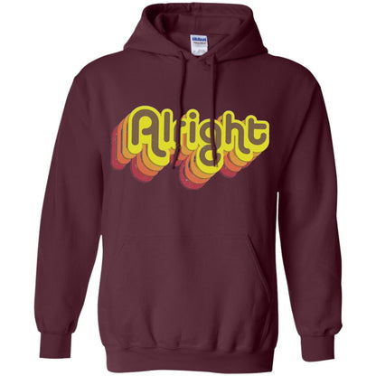 Alright Alright Shirt Funny Retro 70s Maroon