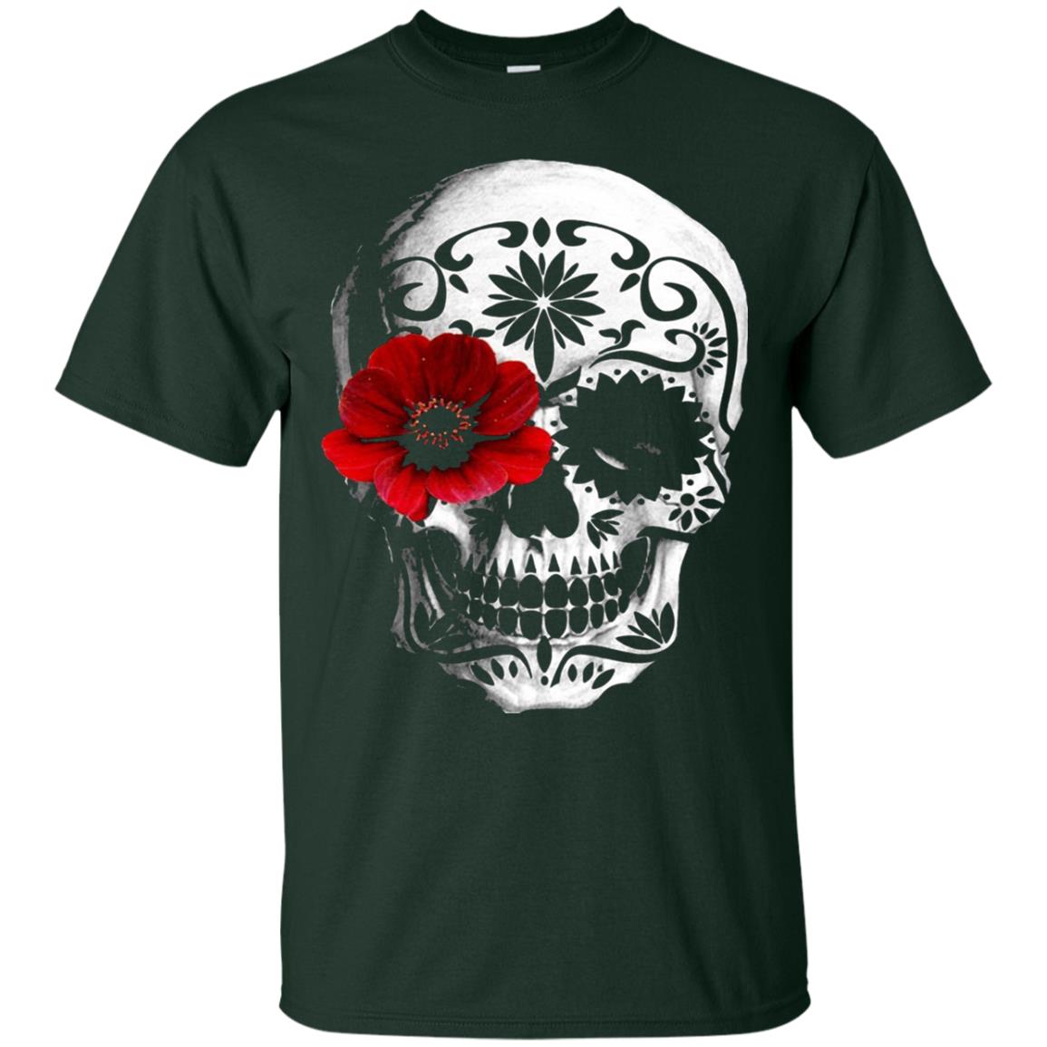 Day Of The Dead Sugar Skull Cinco De Mayo Shirt Forest