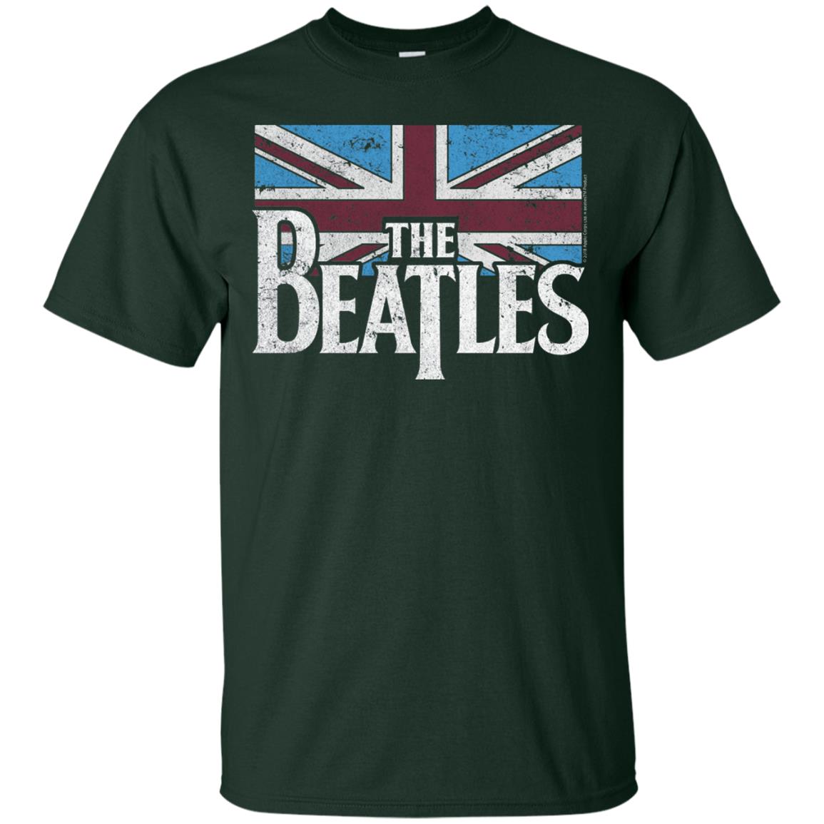 The Beatles British Flag Red Shirt Forest