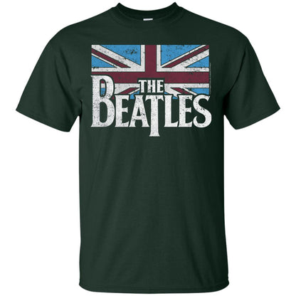 The Beatles British Flag Red Shirt Forest