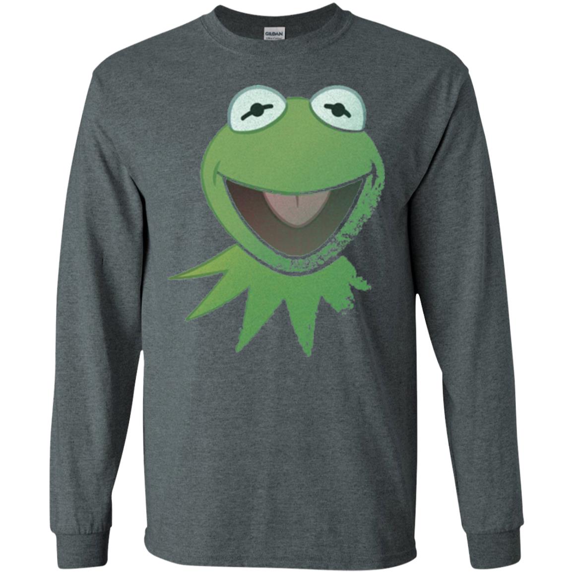 Muppets Kermit The Frog Face T-shirt Dark Heather