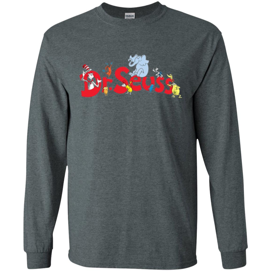 Dr. Seuss Family National Wear Red Day T-shirt Dark Heather