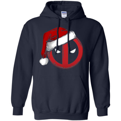Christmas T-shirt Marvel Deadpool Icon Santa Hat Christmas Graphic Navy