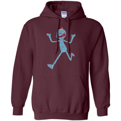 Cartoon T-shirt It_s Mr. Meeseeks Typography Maroon