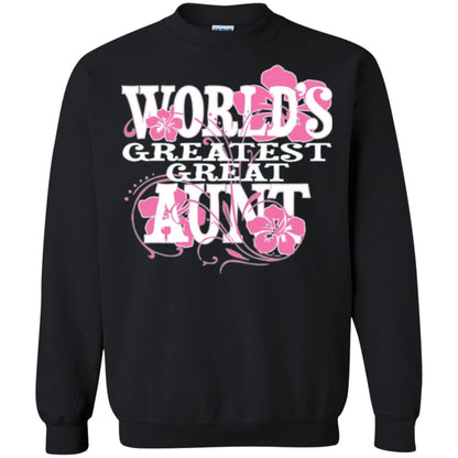 Aunt T-shirt World_s Greatest Great Aunt Black