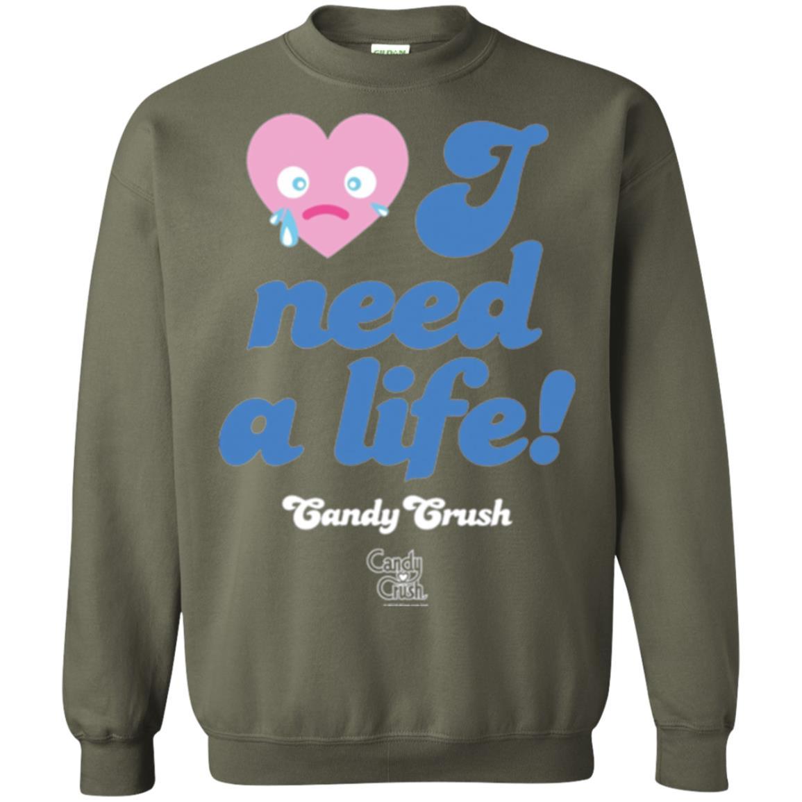 Gamer T-shirt I Need A Life T-shirt Military Green