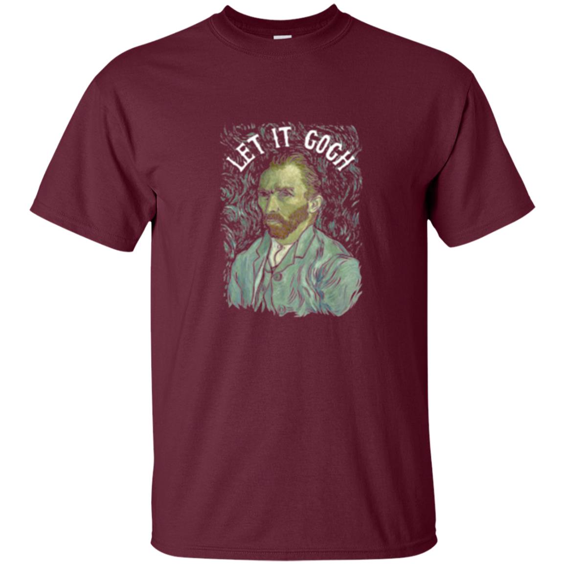Artist T-shirt Vincent Van Let It Gogh Maroon