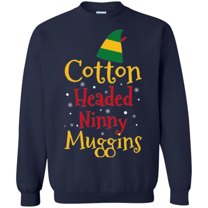 Funny Elf T-shirt Cotton Headed Ninny Muggins Navy