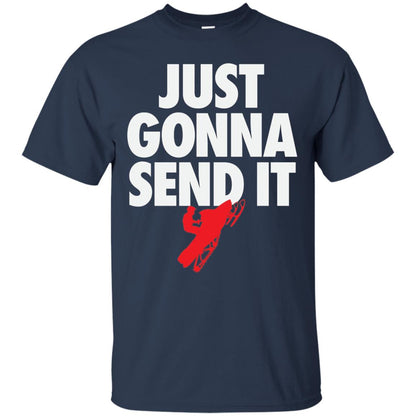 Just Gonna Send It Snowmobile Lover T-shirt Navy