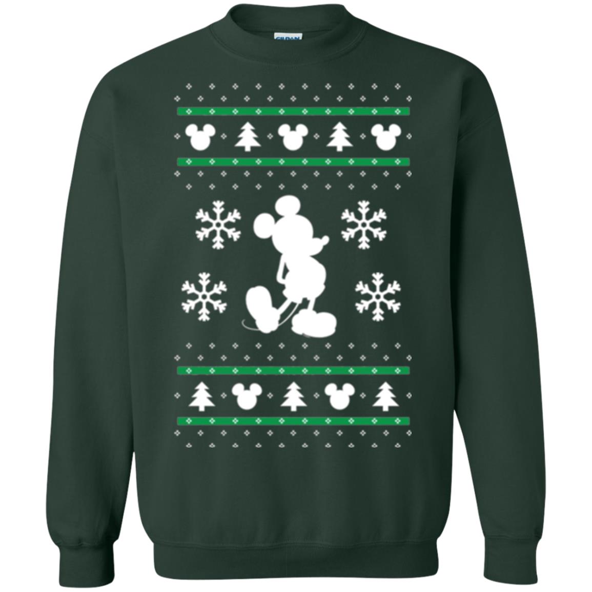 Christmas T-shirt Mickey Mouse Forest Green