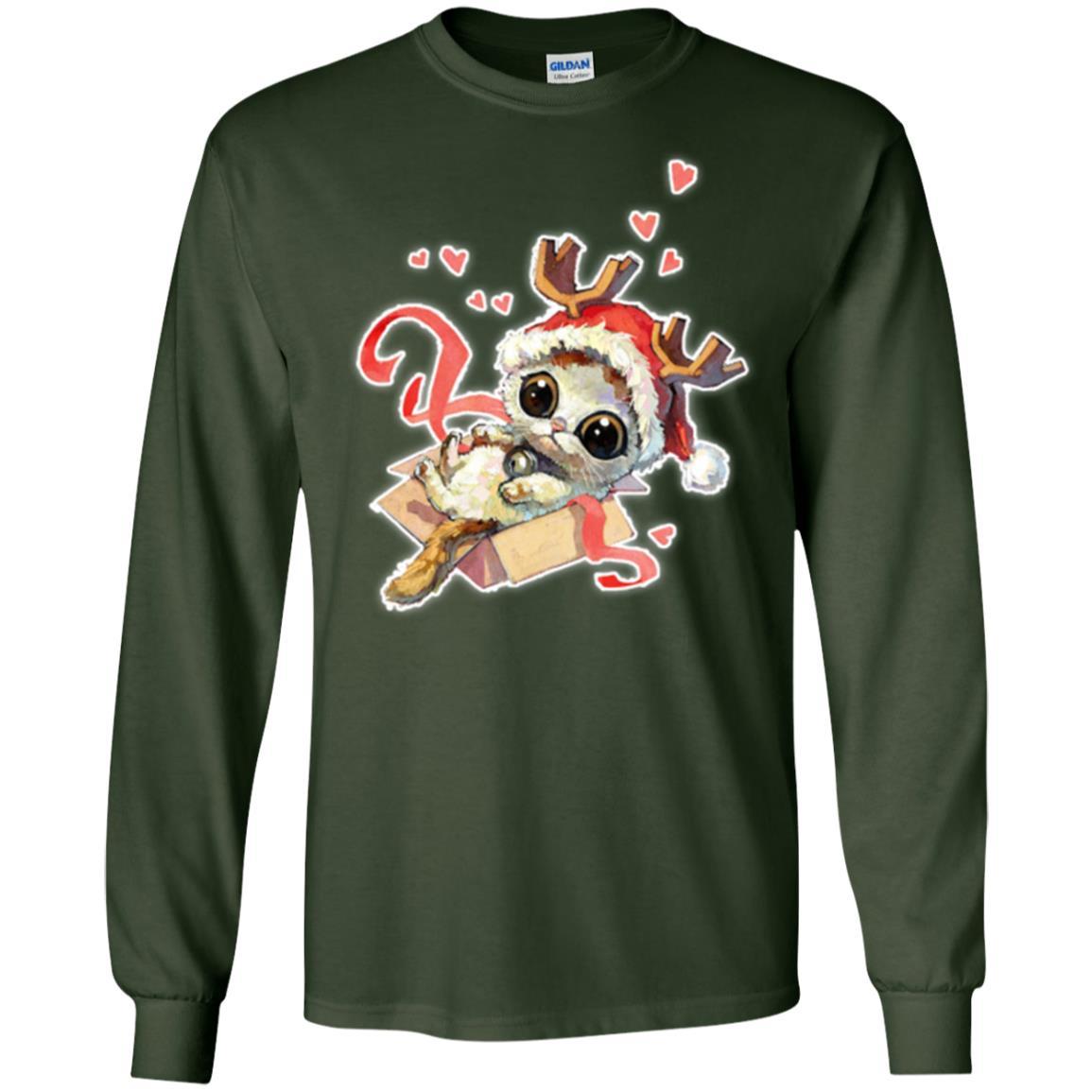 Cat Lover T-shirt Merry Christmas Forest Green