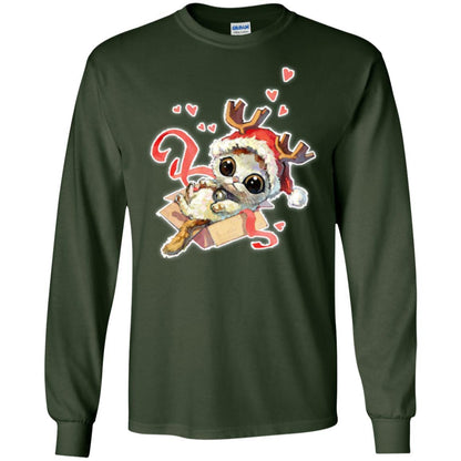 Cat Lover T-shirt Merry Christmas Forest Green