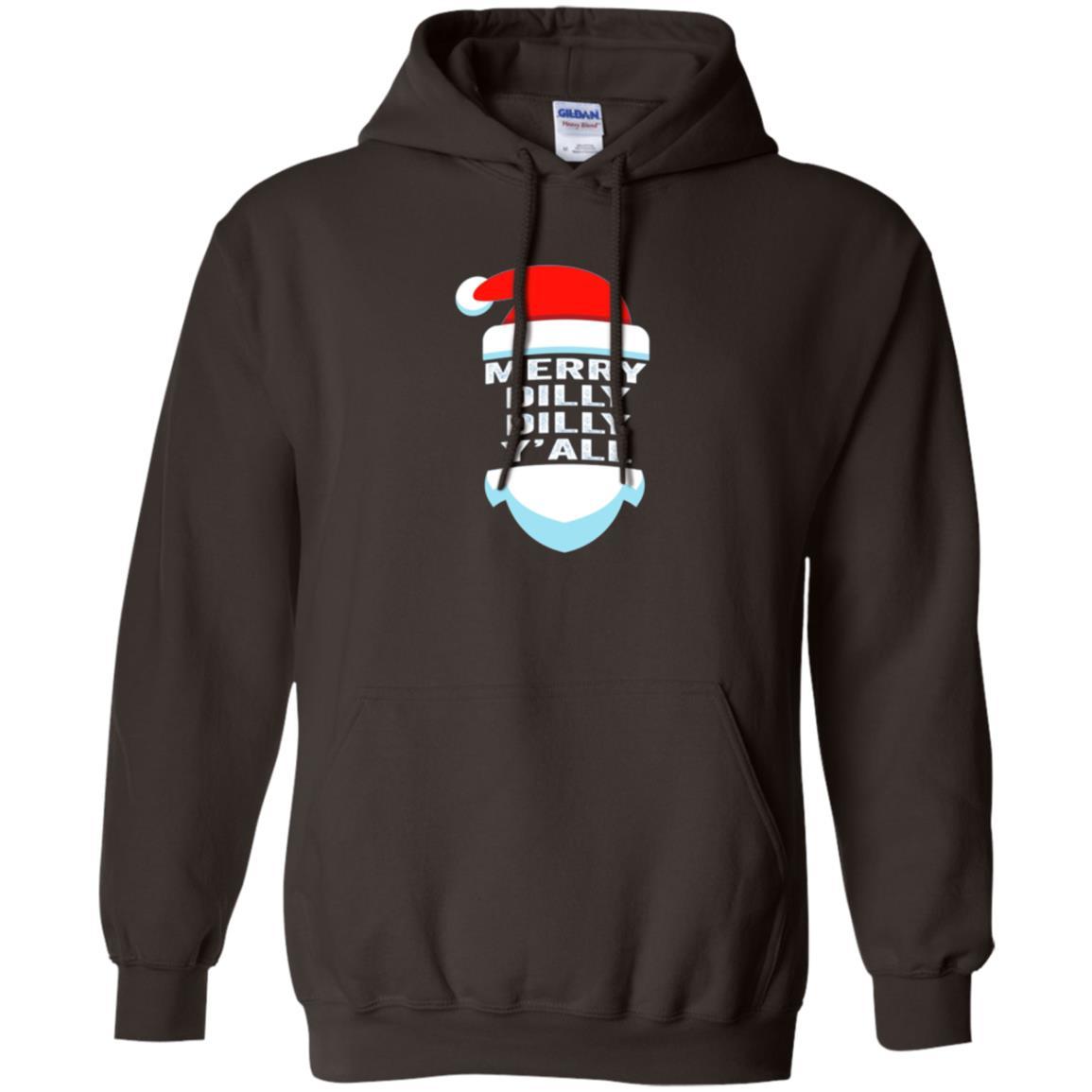 Christmas T-shirt Dilly Dilly Y_all Santa Claus Dark Chocolate