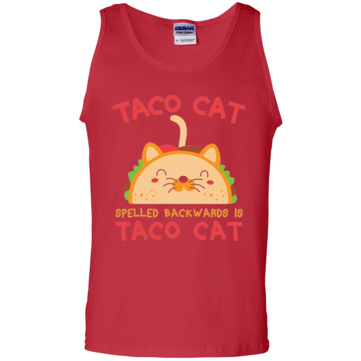Taco Cat T-shirt Spelled Backwards Is Taco Cat Red