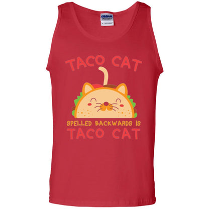 Taco Cat T-shirt Spelled Backwards Is Taco Cat Red