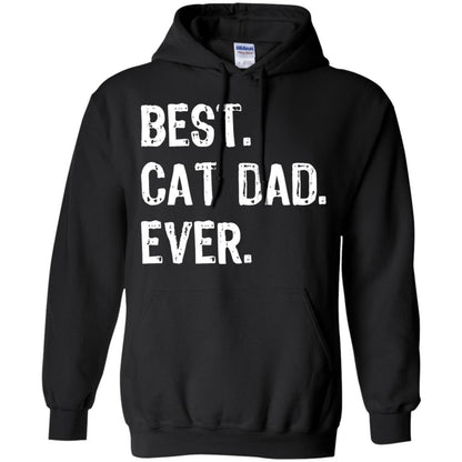 Cat Lover T-shirt Best Cat Dad Ever Black