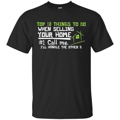 Top 10 Things To Do When Selling Your Home Funny Realtor T-shirt Black