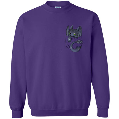 Toothless Dragon In Pocket Shirt Purple