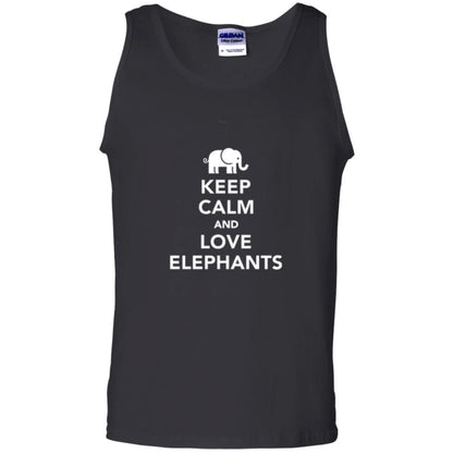 Elephant Lover T-shirt Keep Calm And Love Elephants T-shirt Black