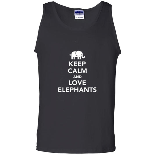 Elephant Lover T-shirt Keep Calm And Love Elephants T-shirt Black