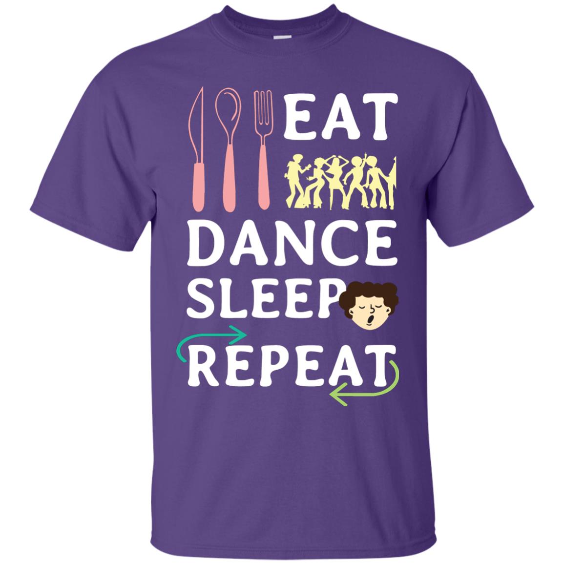Eat Dance Sleep Repeat Dance Lover Shirt Purple