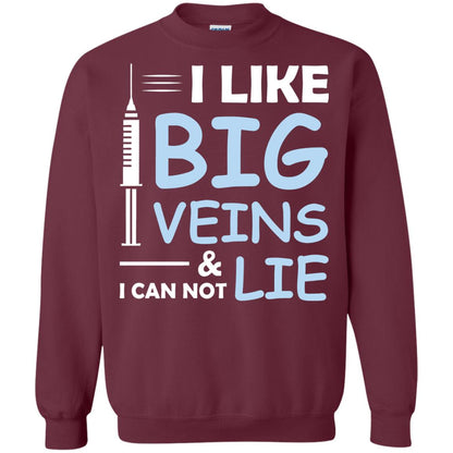 I Like Big Veins And I Can Not Lie Phlebotomist T-shirt Maroon