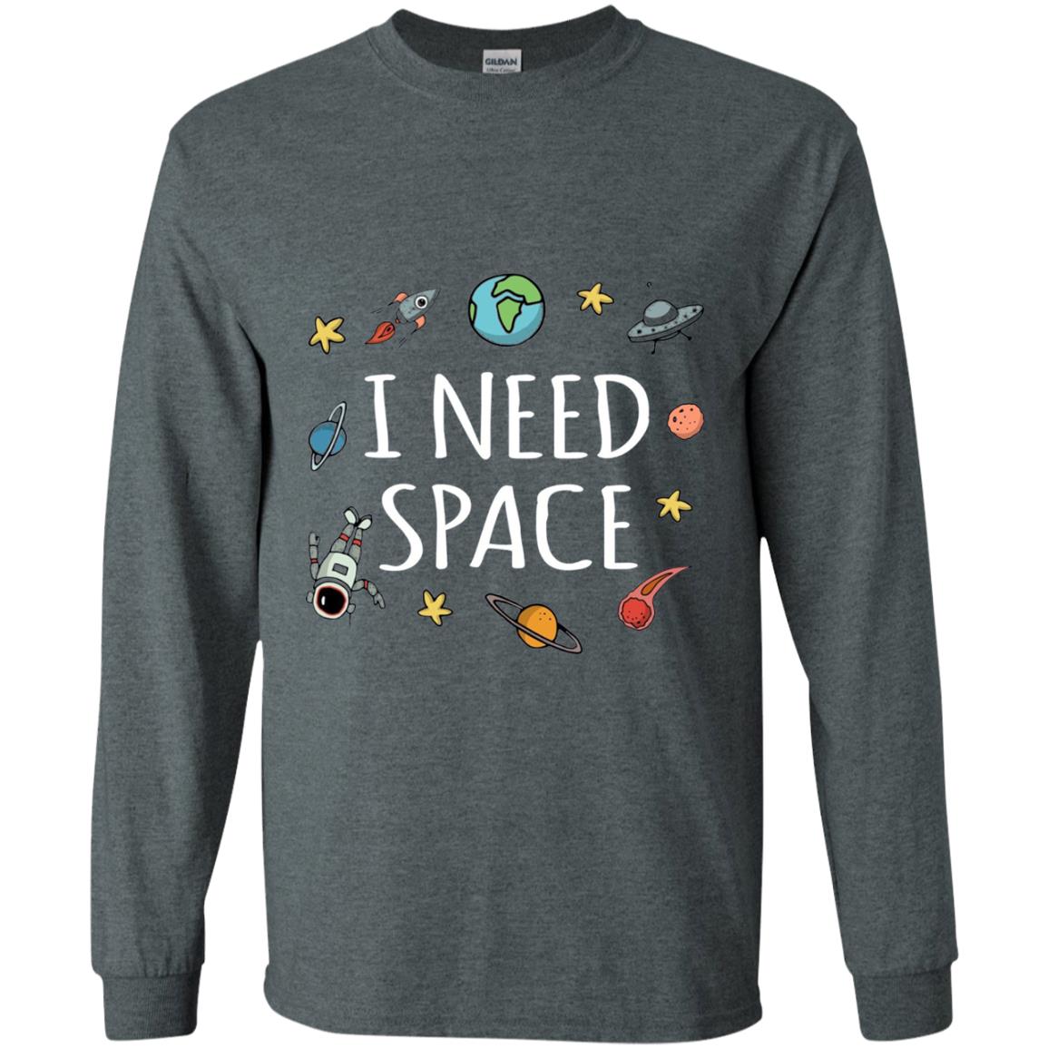 Funny I Need Space T-shirt Dark Heather