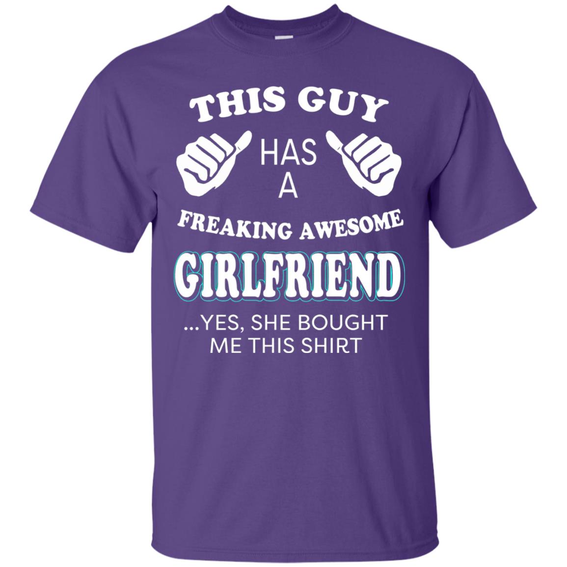 She Bought Me This Shirt Funny Freaking Awesome Girlfriend Purple