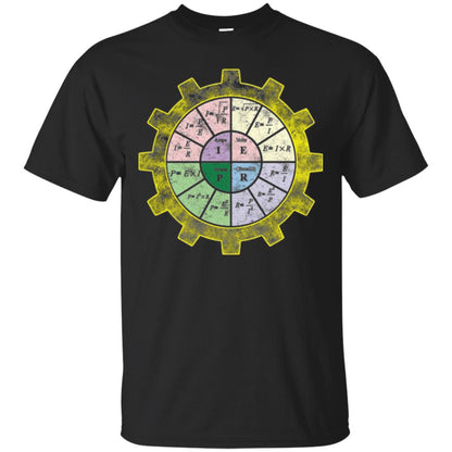 Ohms Law Shirt-ohms Law Diagram Electrical Engineer T-shirt Black