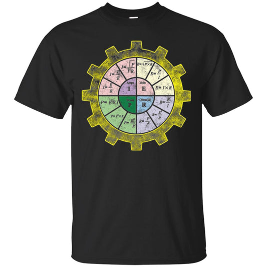 Ohms Law Shirt-ohms Law Diagram Electrical Engineer T-shirt Black