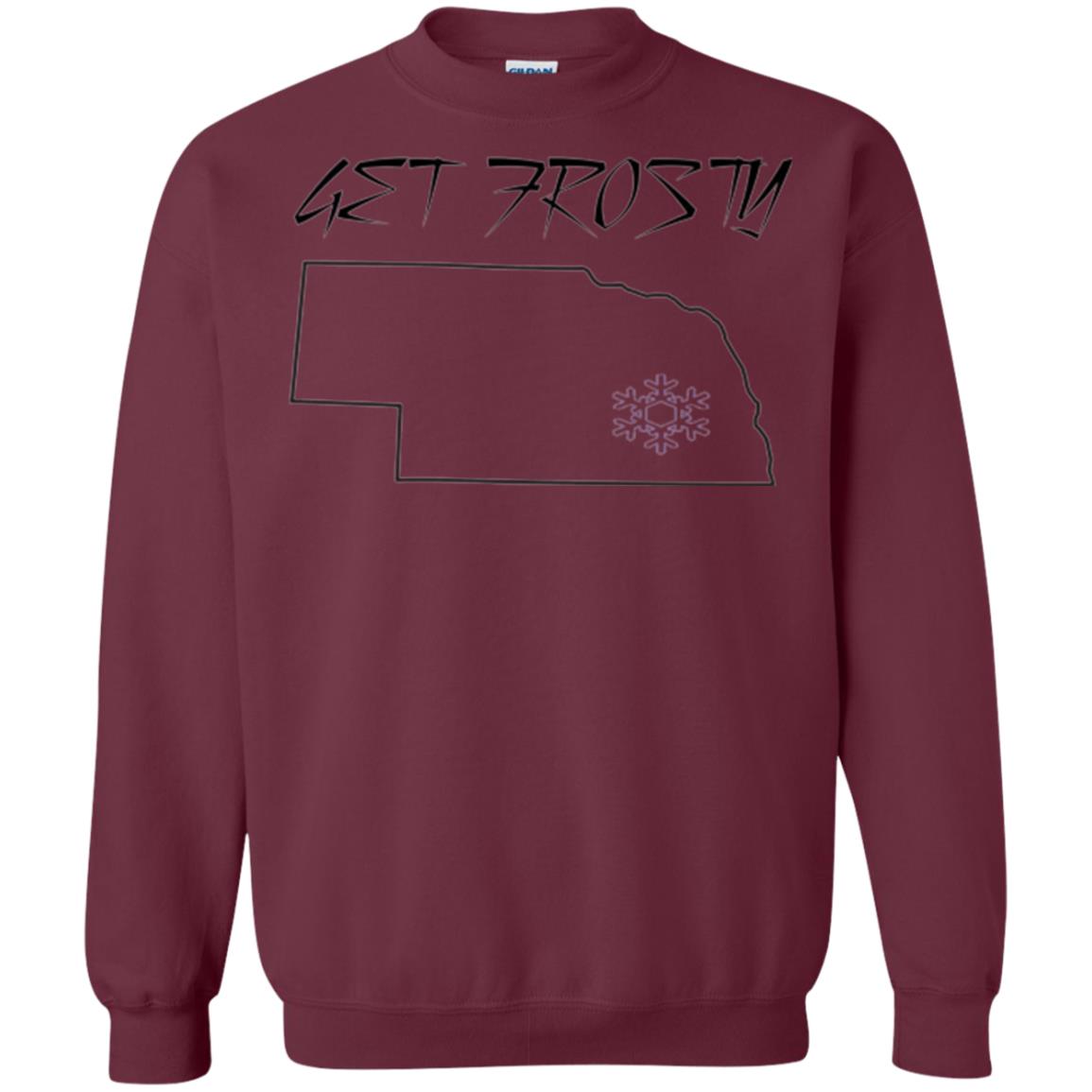 Christmas T-shirt Get Frosty Nebraska Football Maroon