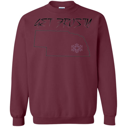 Christmas T-shirt Get Frosty Nebraska Football Maroon