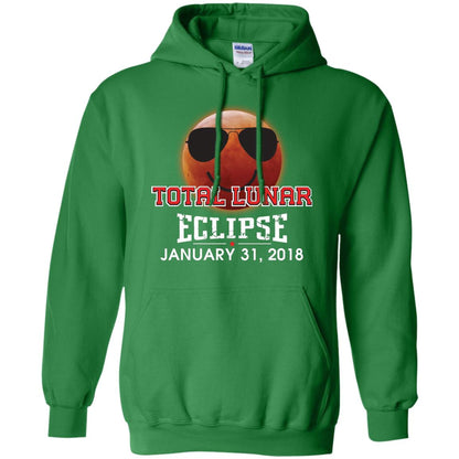 Blood Moon T-shirt Total Lunar Eclipse January 31. 2018 Irish Green