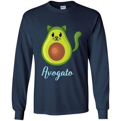 Avogato Avocado Cat Funny Avocato T-shirt Navy