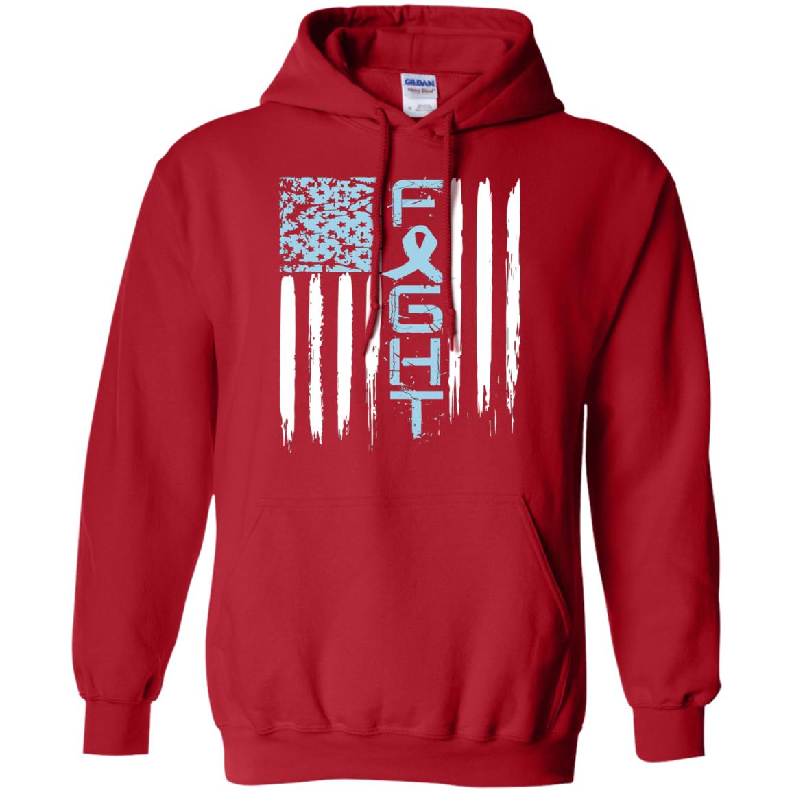 Fight Hope Prostate Cancer Awareness Cancer T-shirt Red