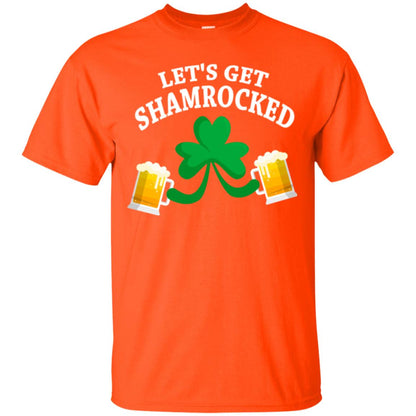 Patrick_s Day T-shirt Let_s Get Shamrocked Orange