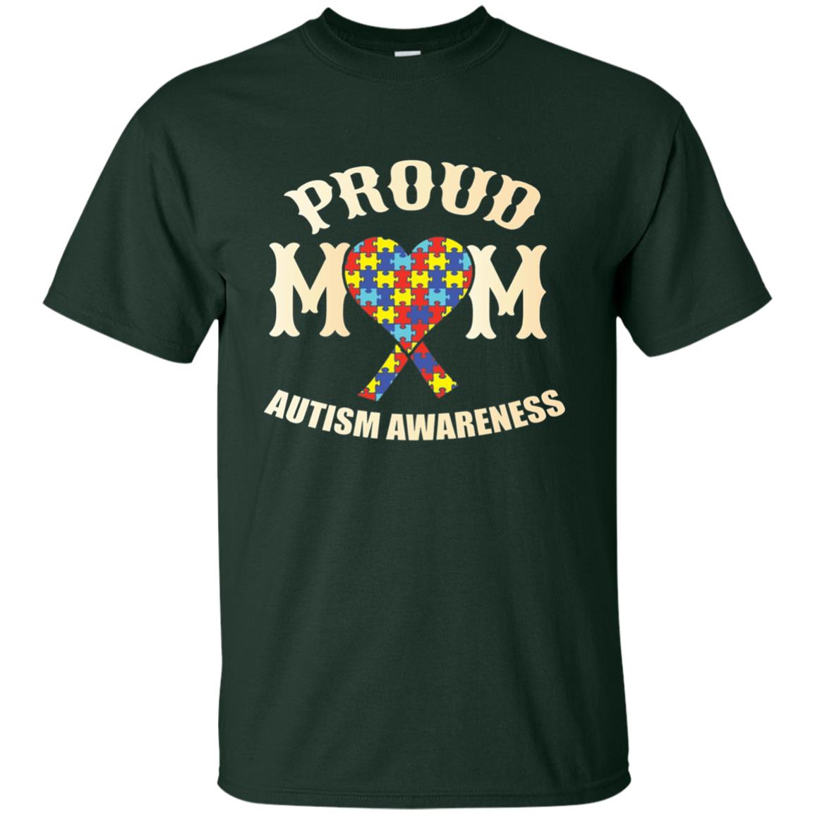 Proud Mom Mama Of Autistic Child Autism Awareness T-shirt Forest