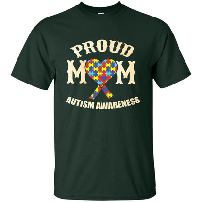 Proud Mom Mama Of Autistic Child Autism Awareness T-shirt Forest