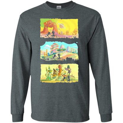 Movie T-shirt Running Silhouettes On Alien Land Dark Heather