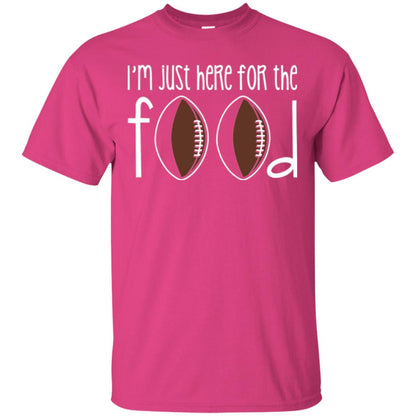 Football Lover T-shirt I_m Just Here For The Food Heliconia