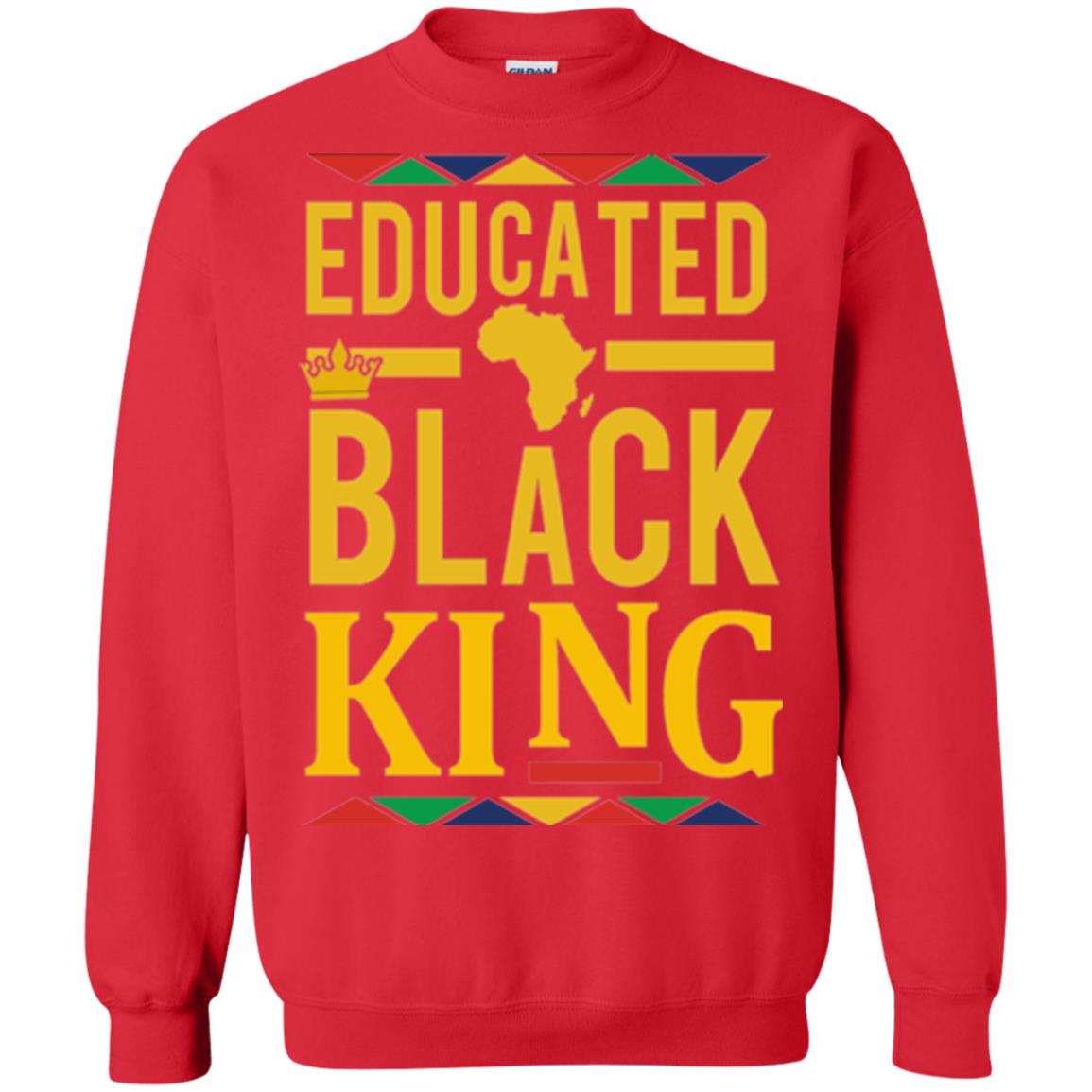 African Dna Pride T-shirt Dashiki Educated Black King Red