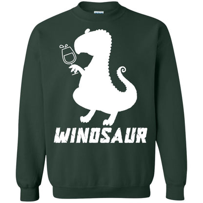 Drinking Party T-shirt Winosaur Wine Dinosaur Forest Green