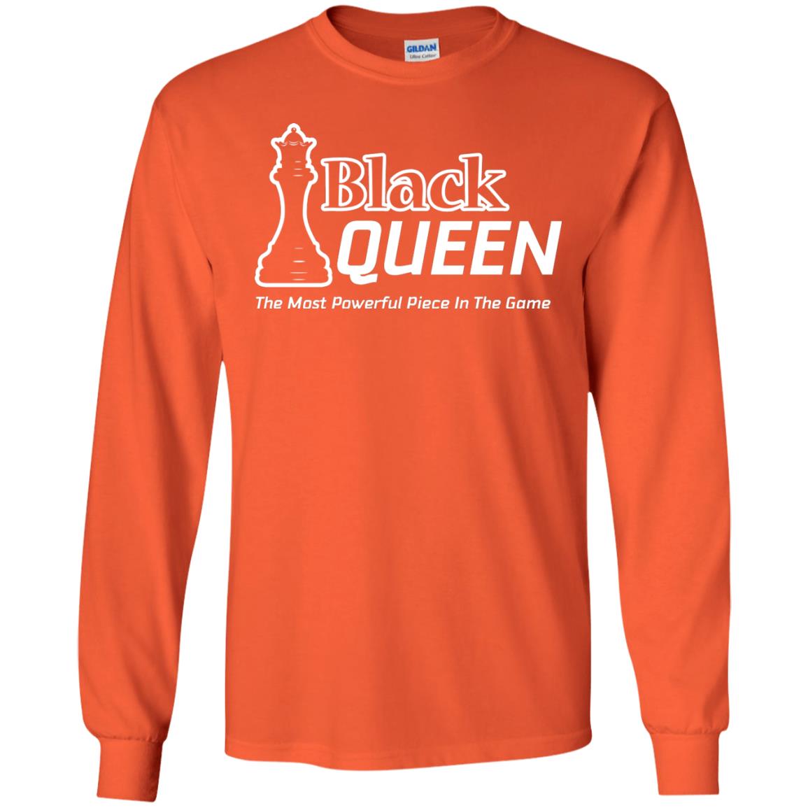 Black Queen Proud Black Woman African American T-shirt Orange