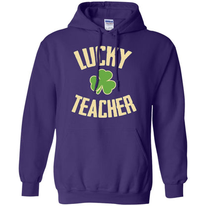 Lucky Teacher Shirt St. Patrick_s Day T-shirt Purple