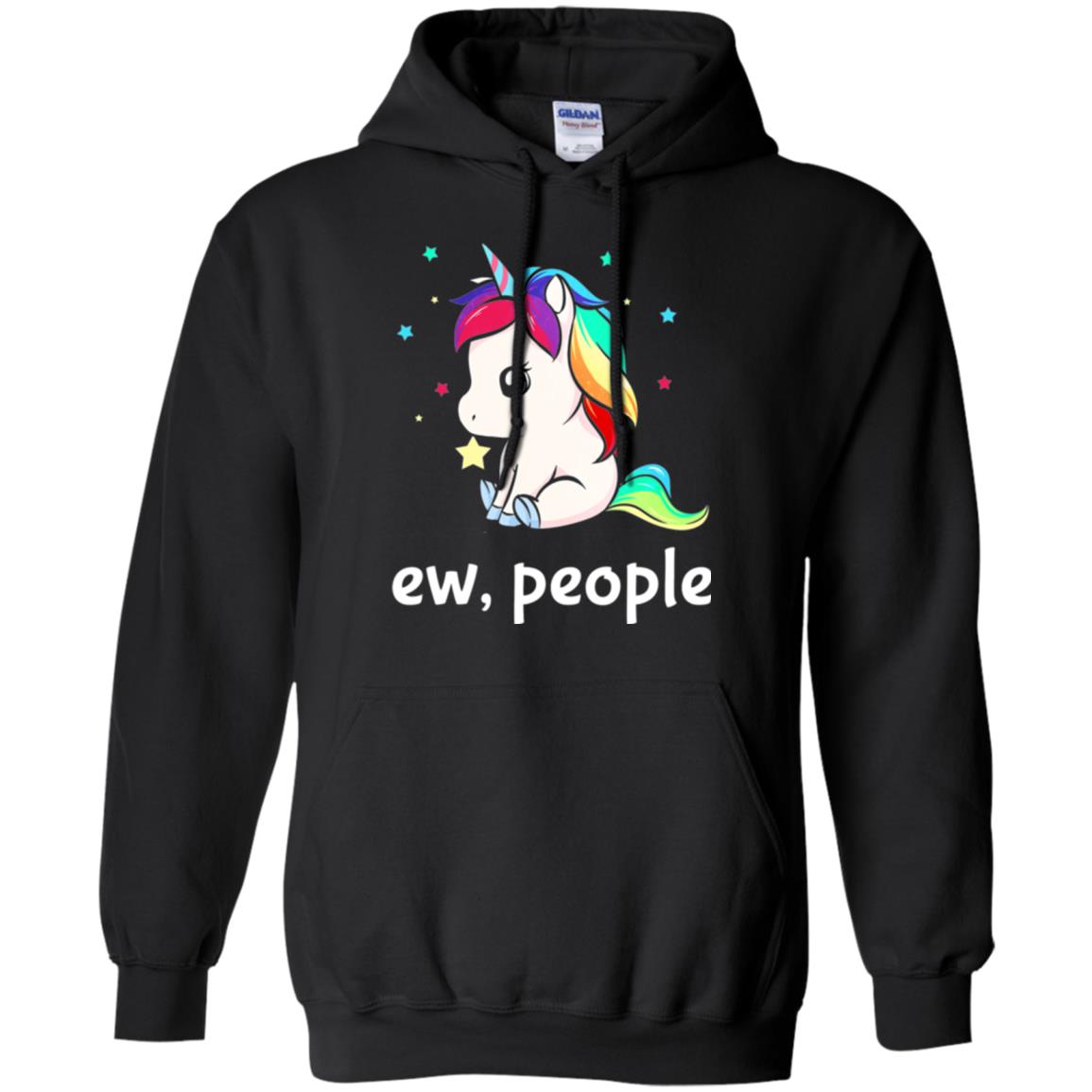 Unicorn Lover T-shirt Ew People T-shirt Black