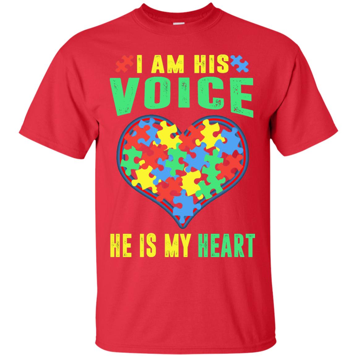 Autism Awareness Shirt He Is My Heart Red