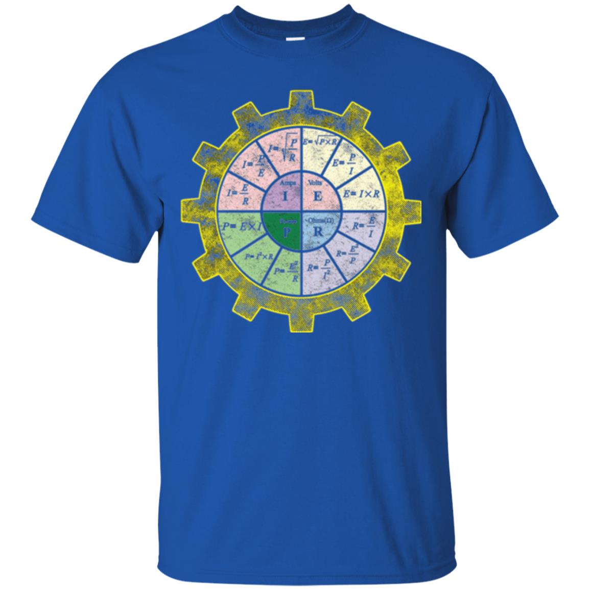 Ohms Law Shirt-ohms Law Diagram Electrical Engineer T-shirt Royal